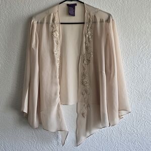 Metaphor Cream Sheer Cardigan